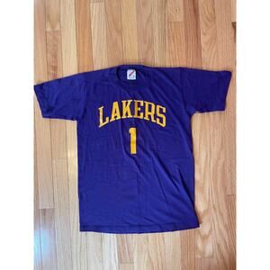 Vintage Lakers‎ Jerzees T-Shirt Made in USA #1 Size Small